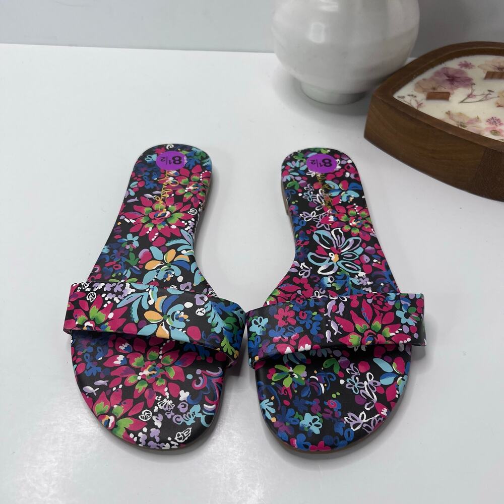 Lilly Pulitzer Emery Floral Slide On Sandal Multicolor Women's US 8.5M NWOB
